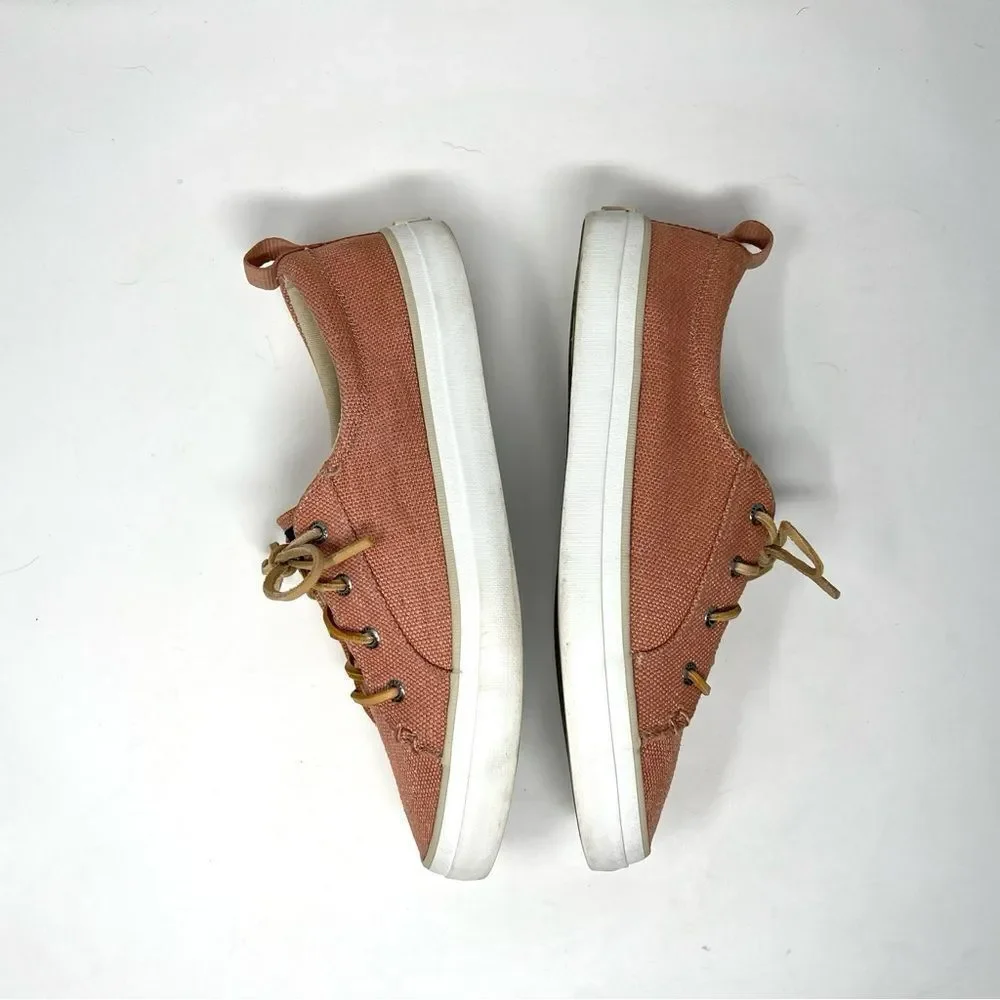 Sperry Women’s Crest Vibe Canvas Sneakers Terracotta 9.5 Excellent Condition